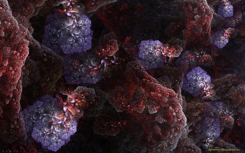 Purple and Red Fractal Formations
