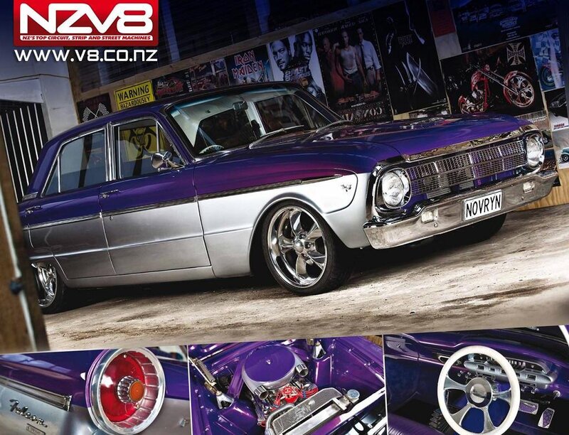Purple and Silver Classic Car