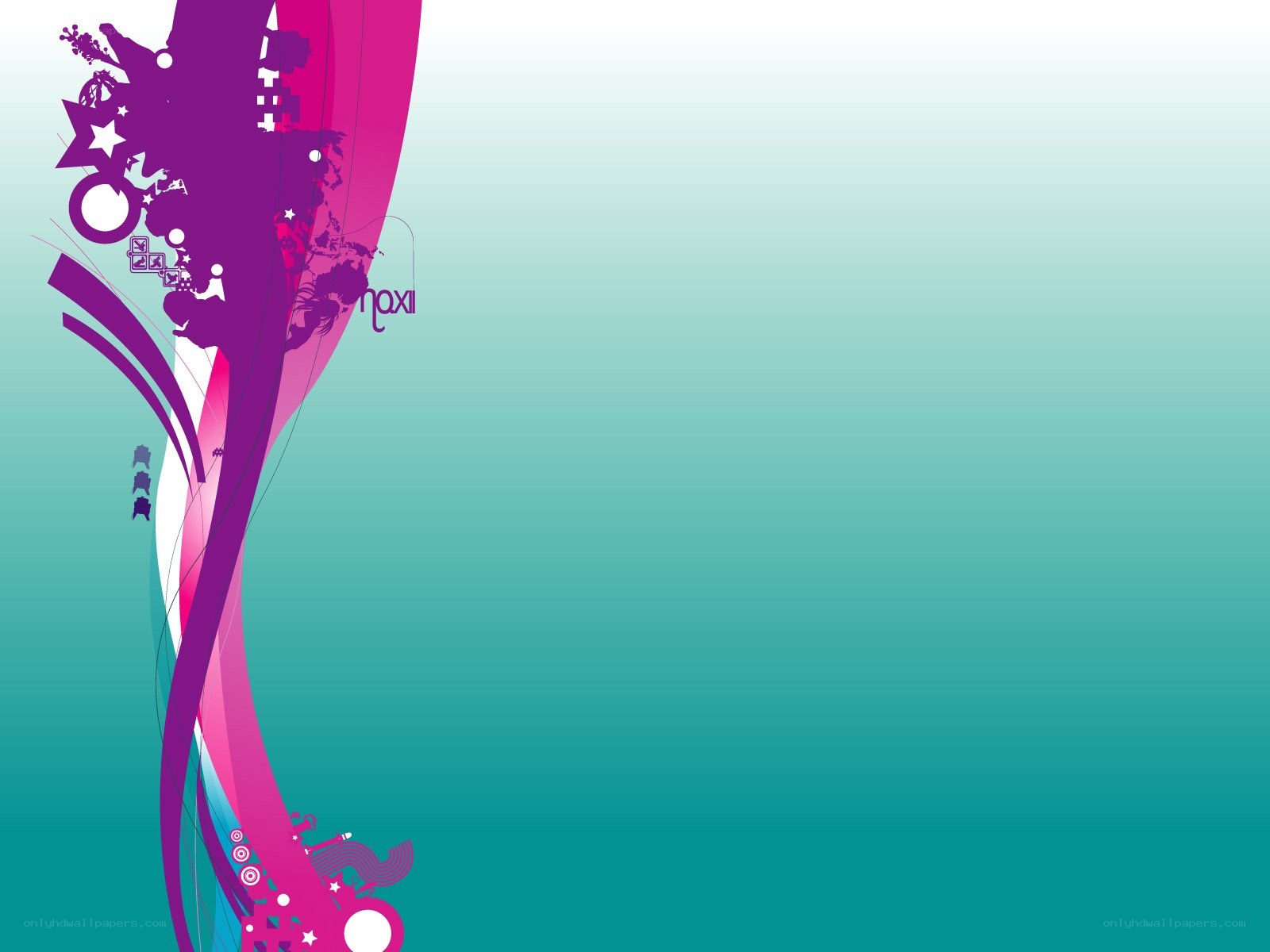 purple and teal abstract design