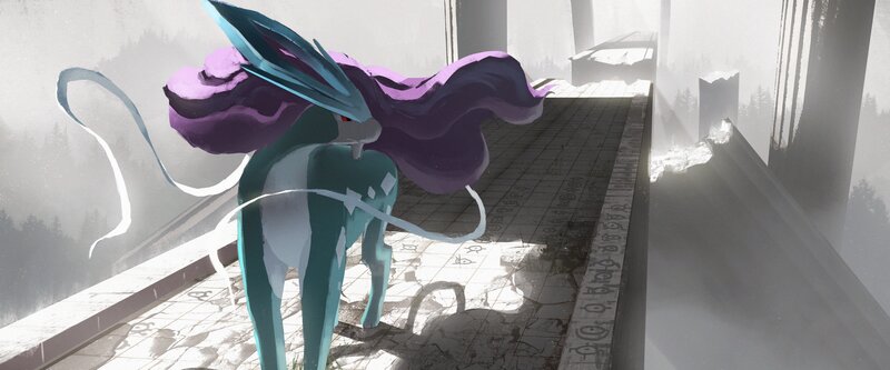 Purple and Teal Creature
