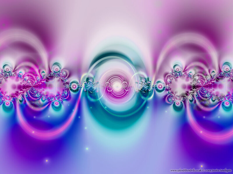 Purple and teal fractal art