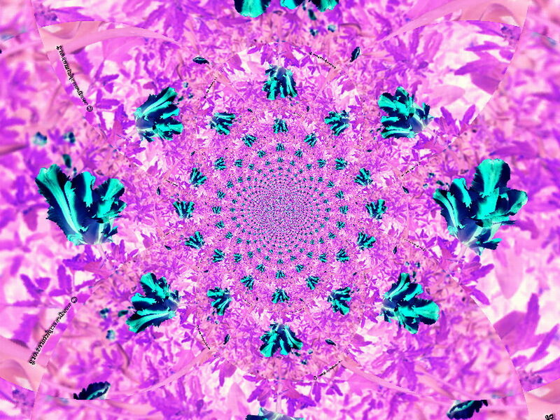 Purple and Teal Fractal Pattern
