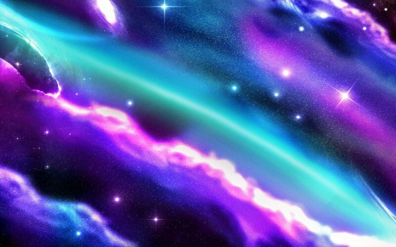 Purple and Teal Nebula