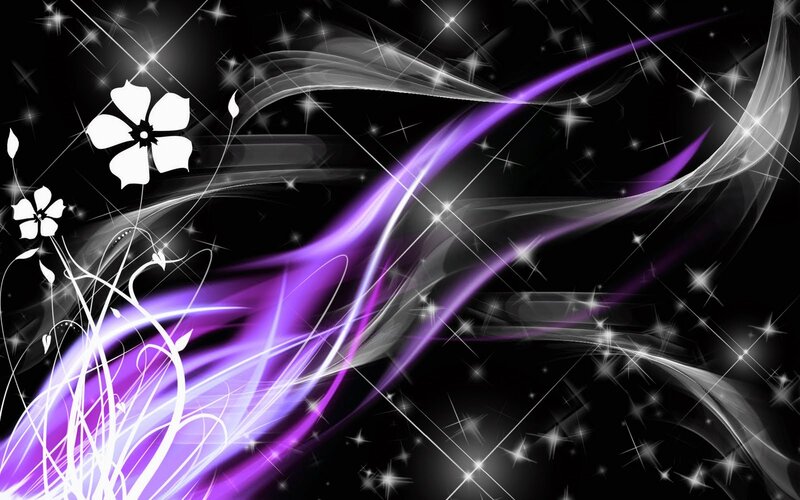 purple and white abstract floral design