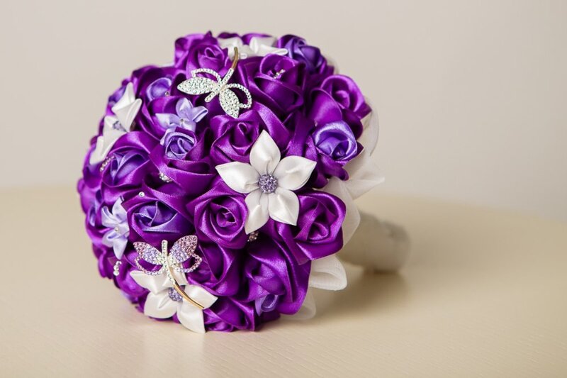 Purple and White Bouquet — Elegant, Photograph