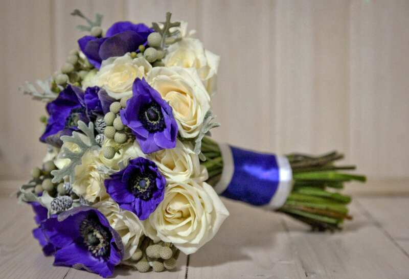 Purple and White Bouquet — Elegant