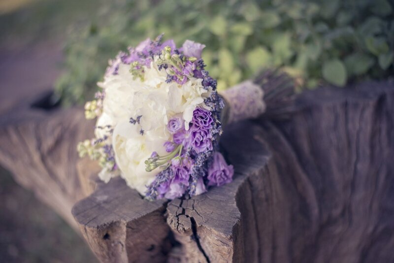 Purple and White Bouquet — Serene