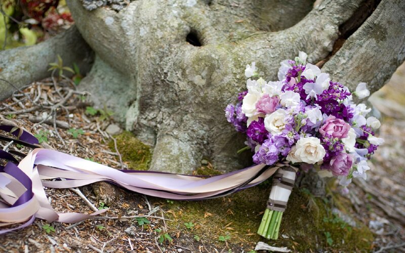 Purple and White Bouquet