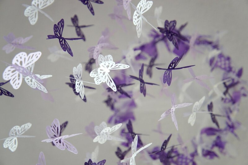 Purple and White Butterflies