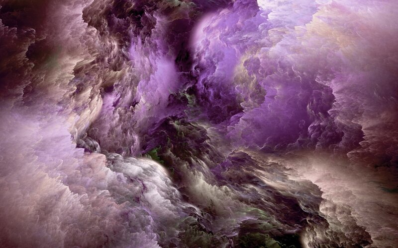 Purple and White Clouds — Dramatic