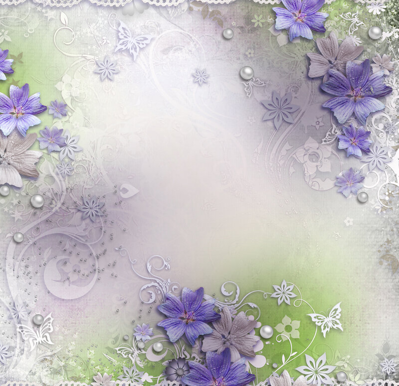 Purple and White Floral Design
