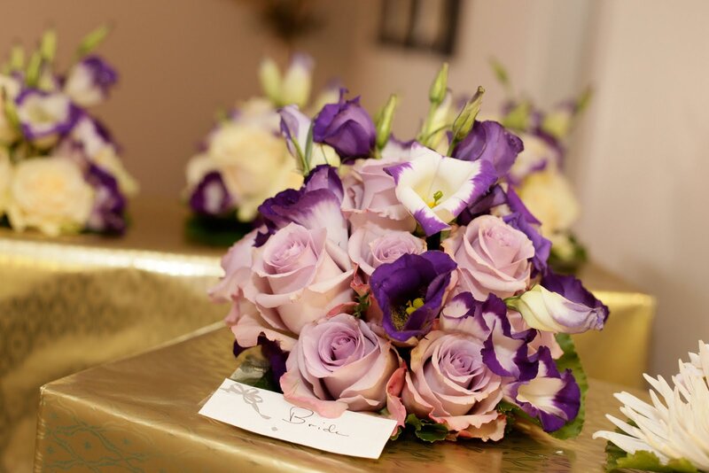 Purple and White Flower Bouquet — Formal