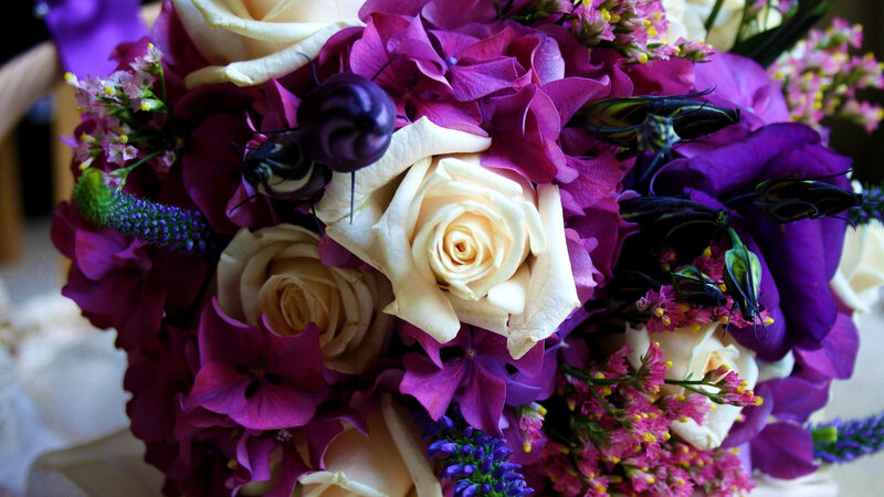 Purple and White Flower Bouquet — Vibrant