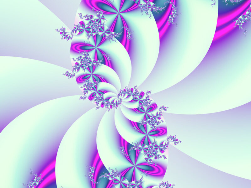 purple and white fractal spiral
