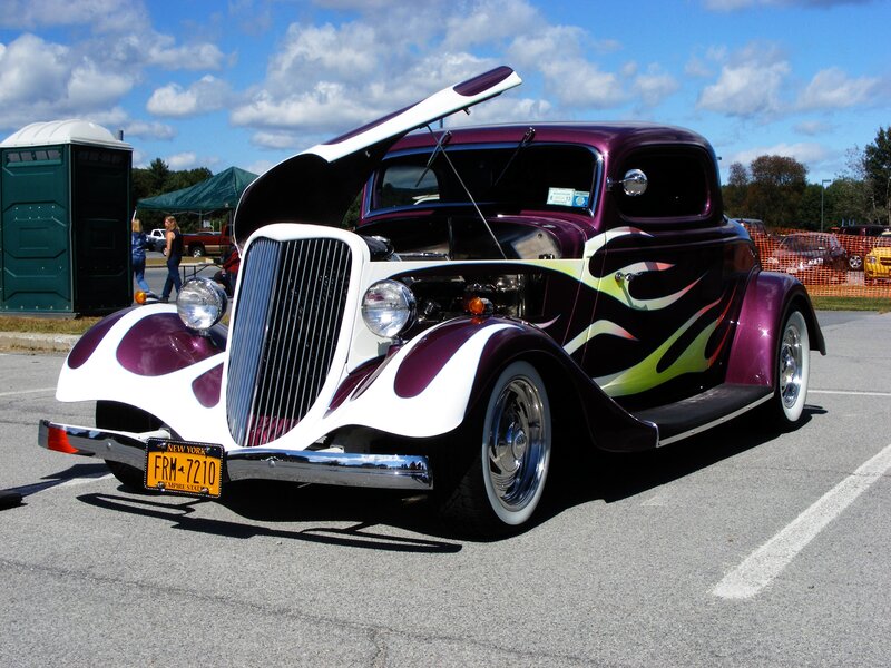 Purple and White Hot Rod — Outdoor