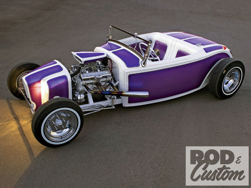 Purple and White Hot Rod