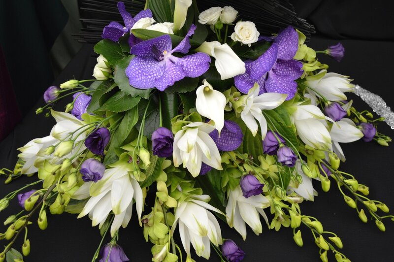 Purple and White Orchid Bouquet — Elegant