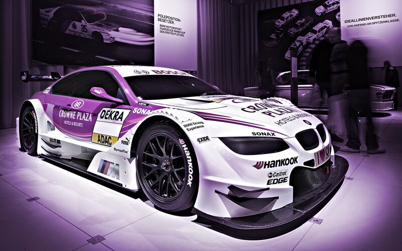 Purple and White Race Car