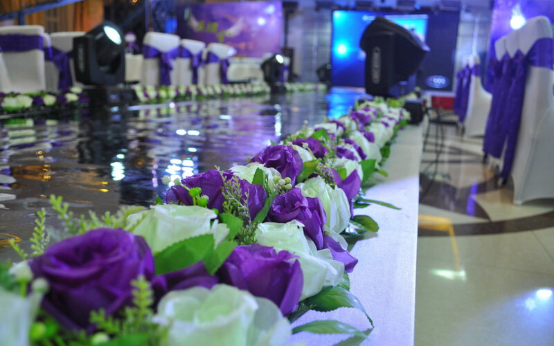 Purple and White Roses — Formal