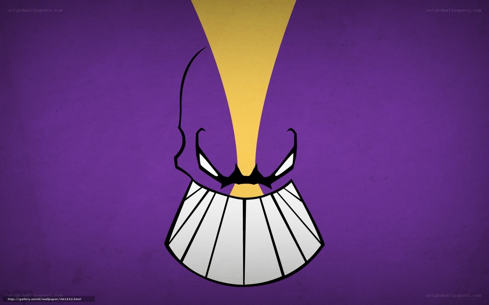 purple and yellow abstract face