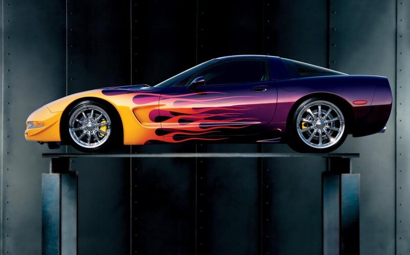 Purple and Yellow Car — Dramatic