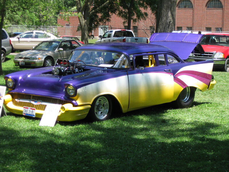 Purple and Yellow Car — Outdoor