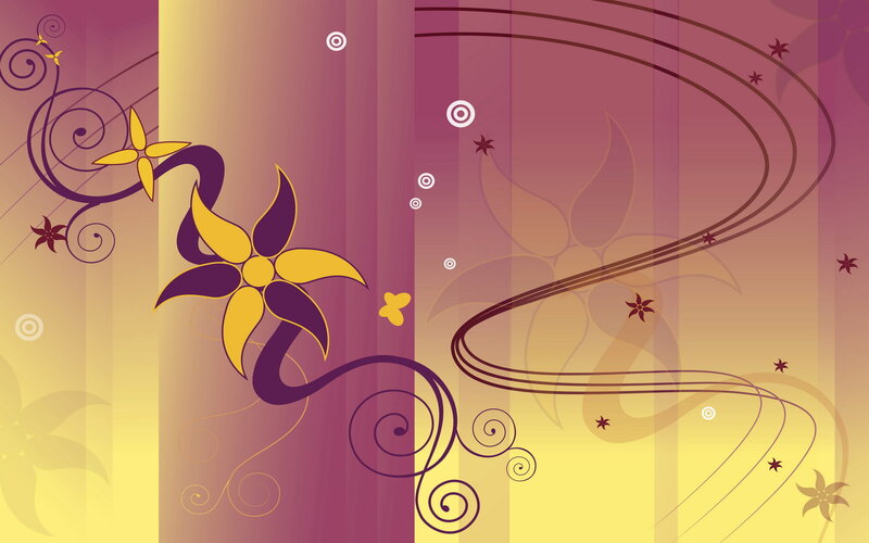purple and yellow floral design