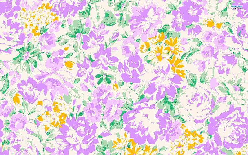 Purple and Yellow Floral Pattern