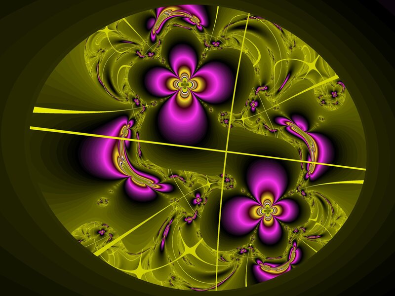 Purple and Yellow Fractal — Hypnotic, Abstract
