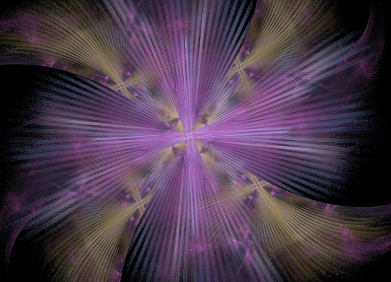 Purple and Yellow Fractal Pattern — Hypnotic