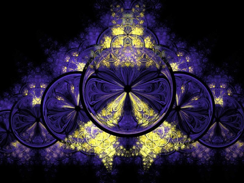 Purple and Yellow Fractal Pattern