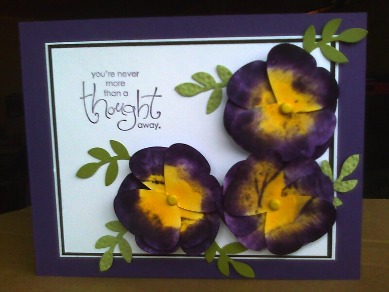 Purple and Yellow Pansies — Calm, Photograph, Leaves