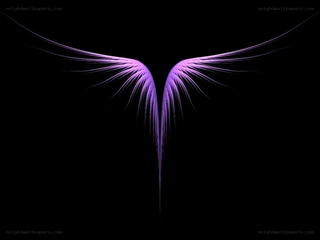 purple angel wings