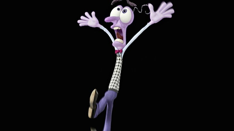 Purple Animated Character — Anxious