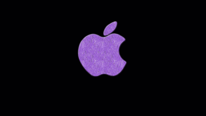 Purple Apple Logo — Minimalist