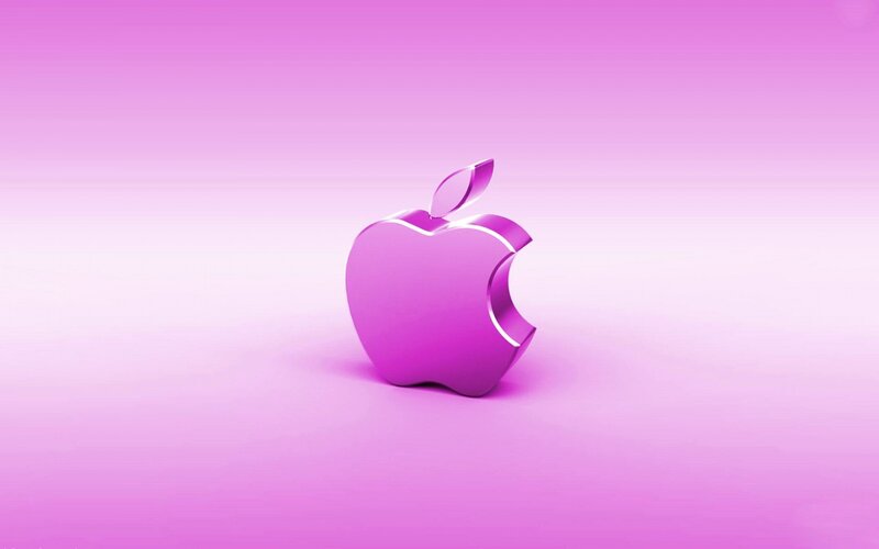 Purple Apple Logo — Pink