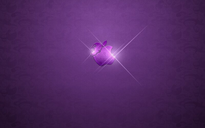 purple apple logo wallpaper