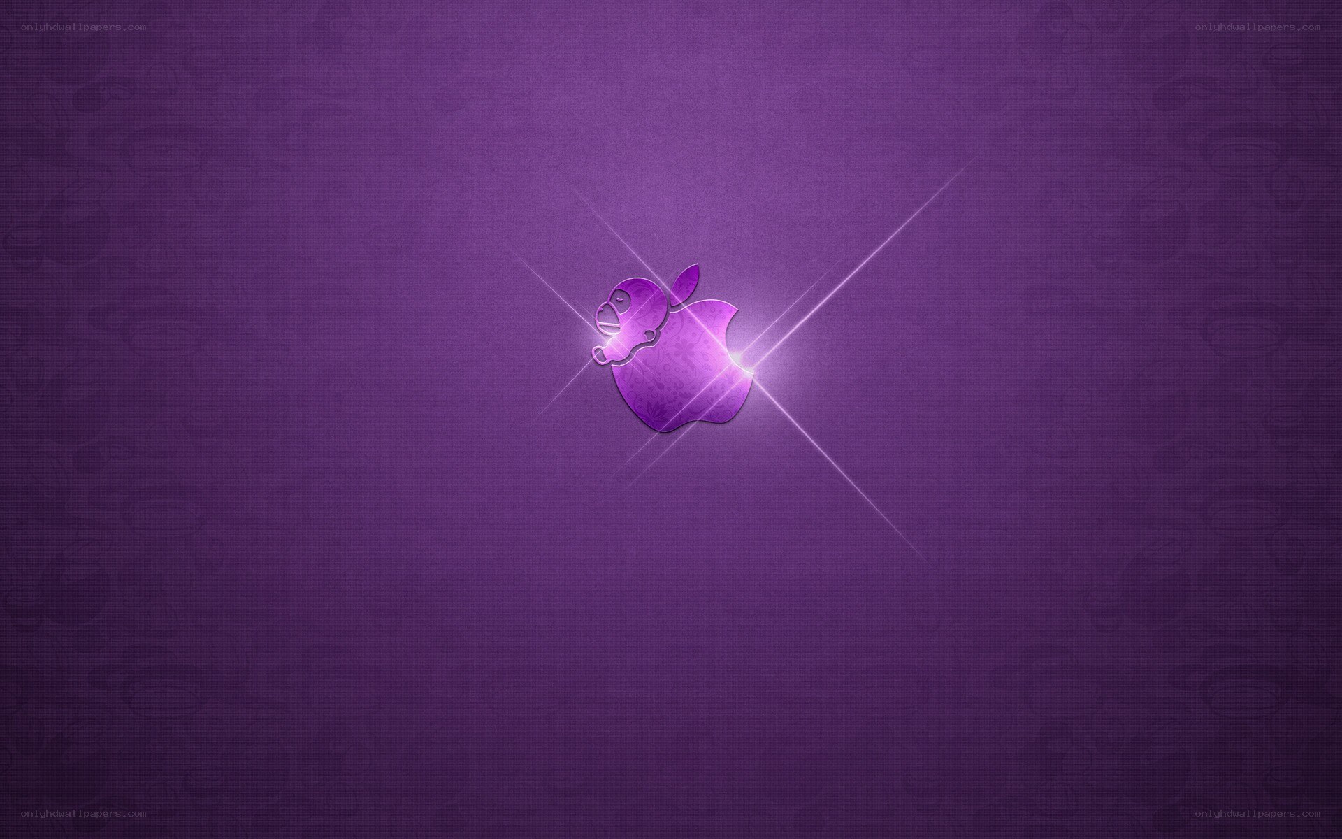 purple apple logo wallpaper