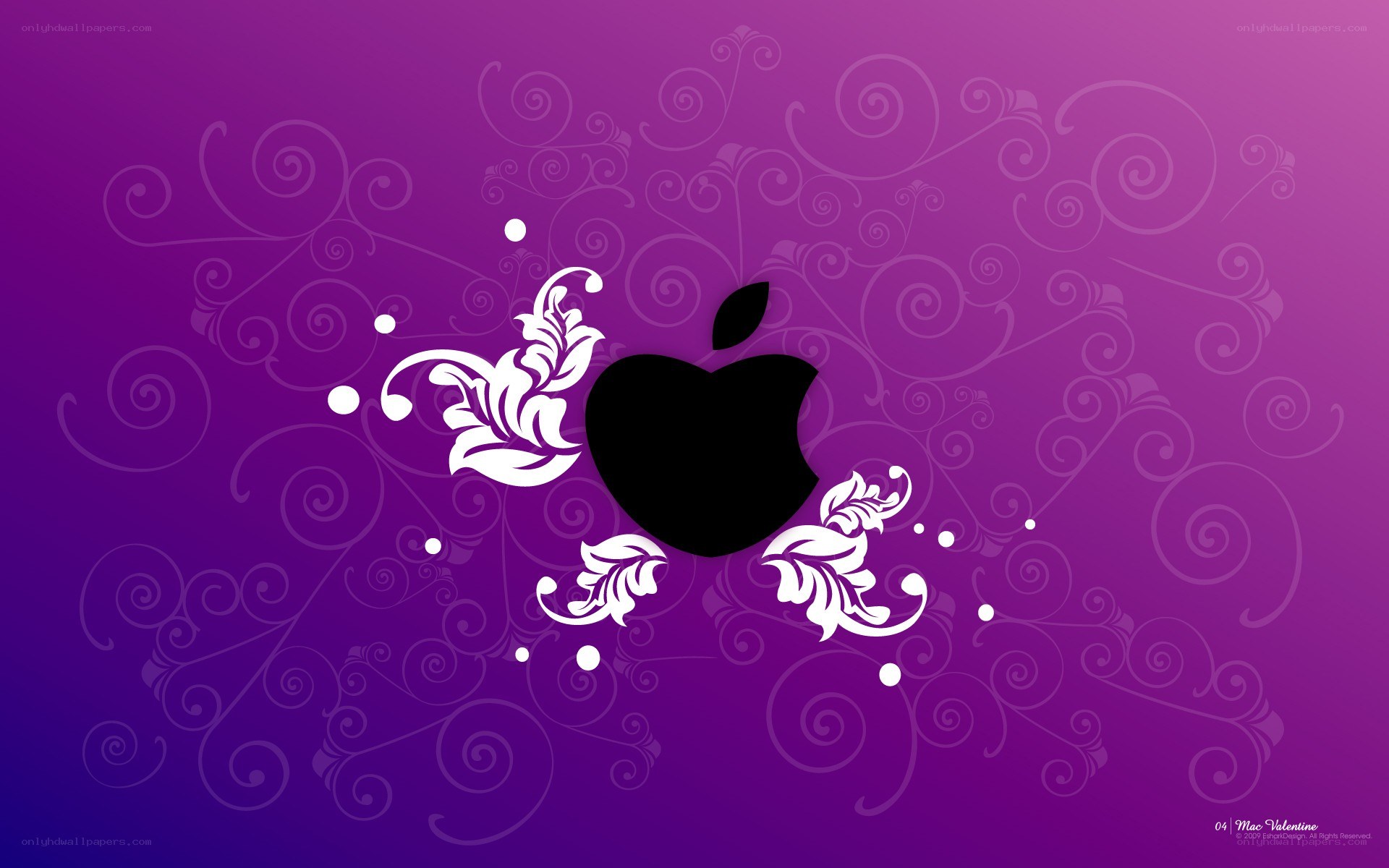 purple apple logo wallpaper