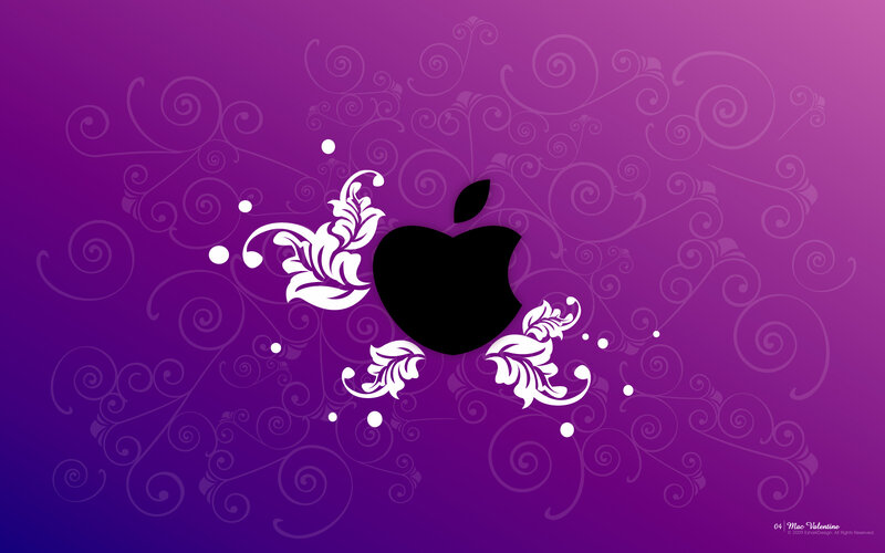 purple apple logo wallpaper