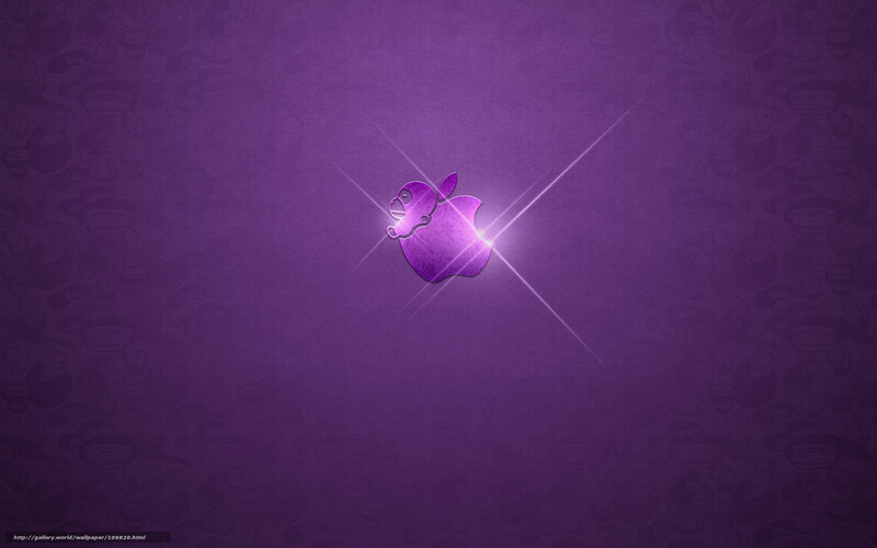 purple apple logo wallpaper