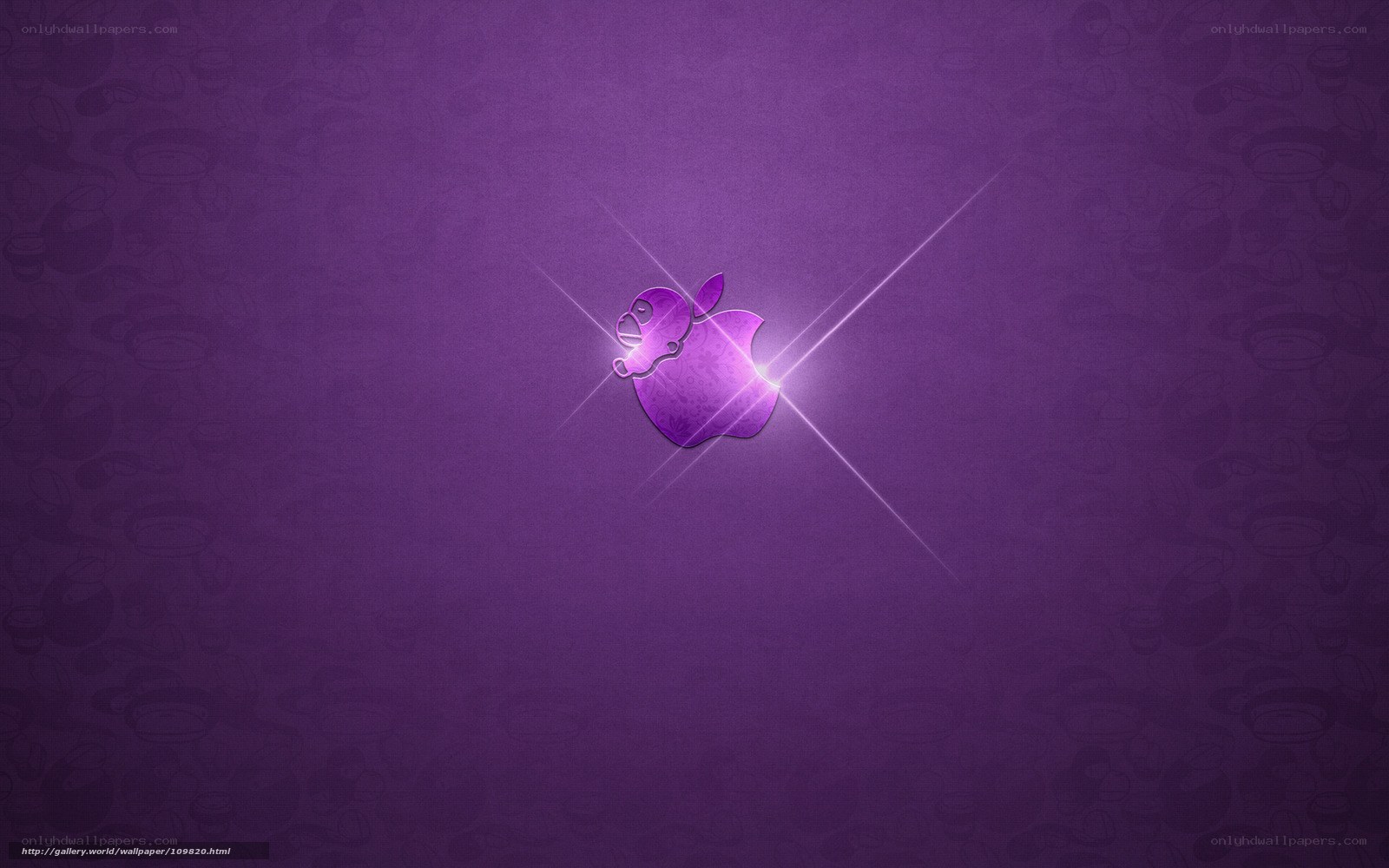 purple apple logo wallpaper