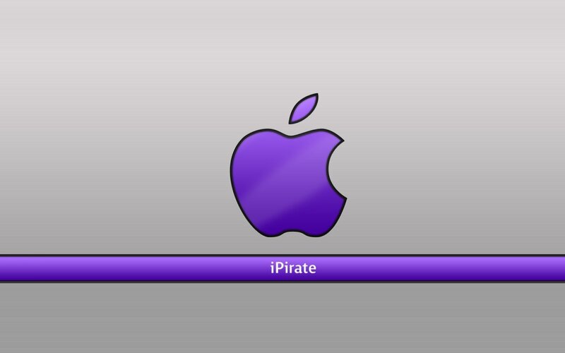 Purple Apple logo with iPirate text