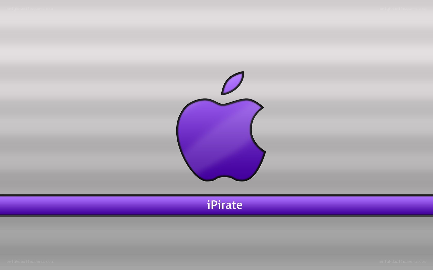 Purple Apple logo with iPirate text