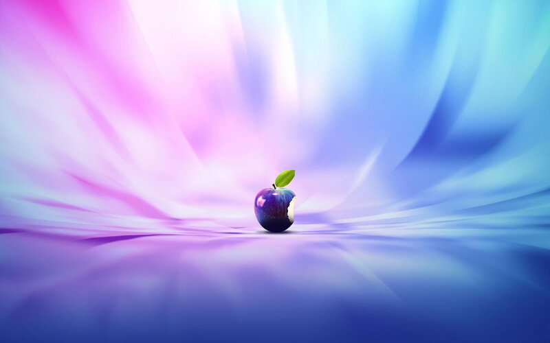 Purple Apple with Bite