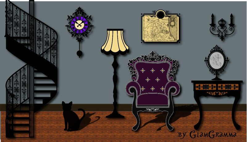 Purple Armchair in Room