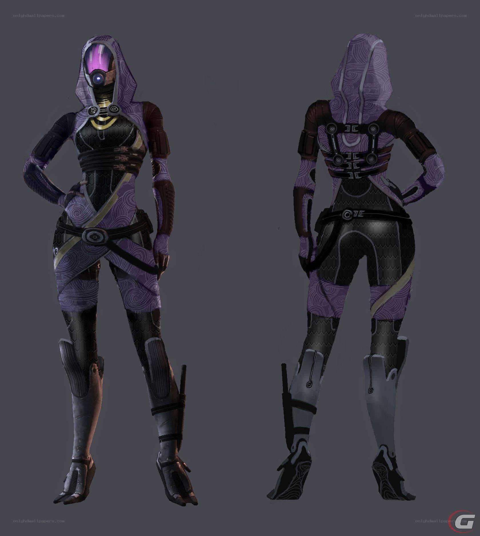 purple armored character design