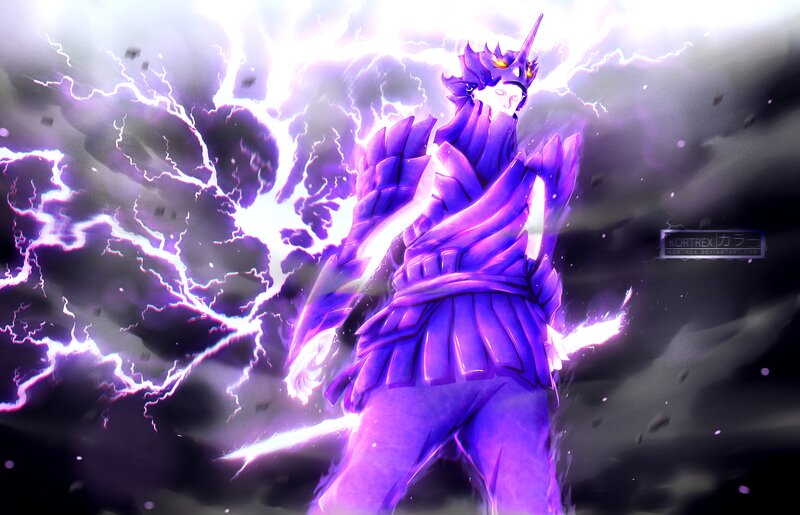 Purple Armored Figure