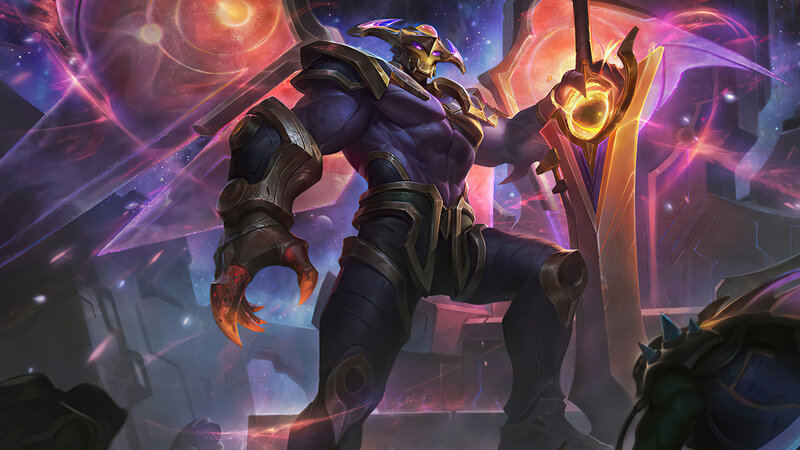 Purple Armored Warrior — Dramatic, Digital Art, Sword, Energy Ball