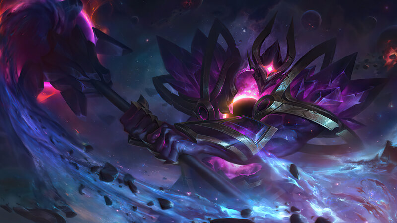 Purple Armored Warrior — Dramatic, Digital Art, Sword, Space